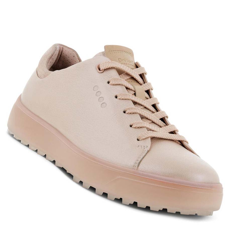 Women's Ecco Tray Laced Golf Shoes Pink | Canada 134OKI